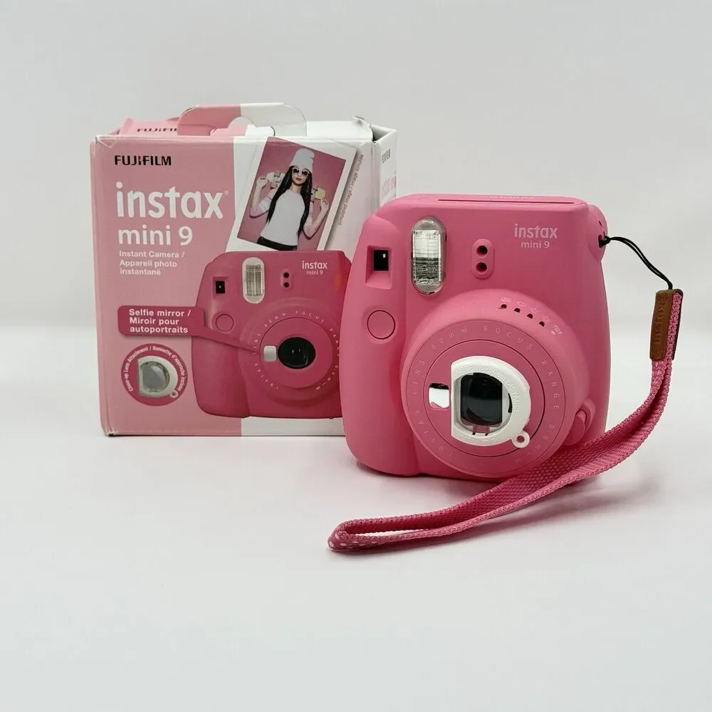 Fujifilm Instax Mini 9 Flamingo Pink Instant Camera Tested Box